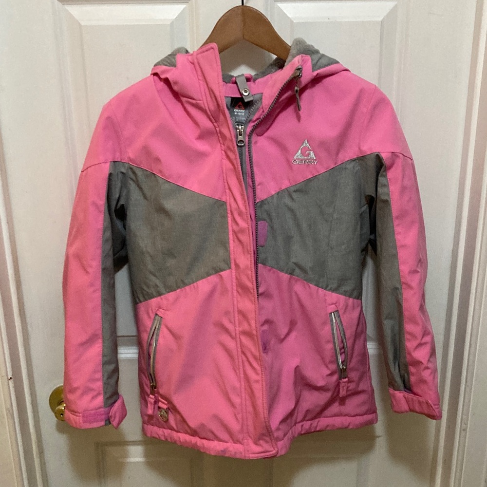 Obermeyer Kids Two-Tone Pink and Gray Puffer Jacket